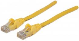 Netzwerkkabel, Cat6, U/UTP INTELLINET CCA, Cat6-kompatibel, RJ45-Stecker/RJ45-Stecker, 1,0 m, gelb