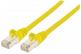 Netzwerkkabel mit Cat6a-Stecker und Cat7-Rohkabel, S/FTP INTELLINET 100% Kupfer, LS0H, 0,25 m, gelb