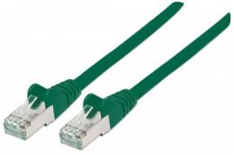 Netzwerkkabel mit Cat6a-Stecker und Cat7-Rohkabel, S/FTP INTELLINET 100% Kupfer, LS0H, 1,5 m, grn