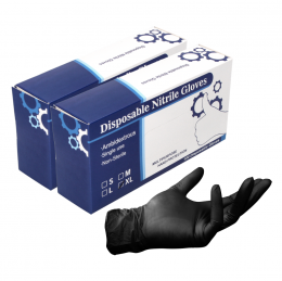 Nitril Einweg Handschuhe in Spenderbox Schwarz / Black 200 Stück Größe XL / Extra Large - nicht Steril