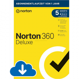 Norton 360 Deluxe  ESD   5 Geräte 1 Jahr (Download)