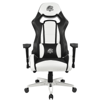 ONE GAMING Chair Ultra SNOW - Gaming Stuhl aus Kunstleder in den Farben Schwarz und Weiß