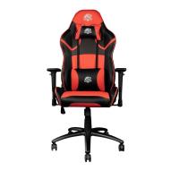 ONE Gaming Stuhl Pro Red in edlem Kunstleder in den Farben Rot und Schwarz