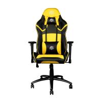 ONE Gaming Stuhl Pro Yellow in edlem Kunstleder in den Farben Gelb und Schwarz