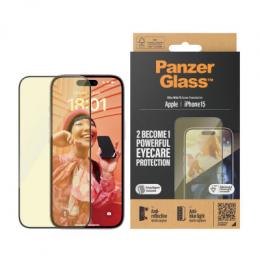 PanzerGlass™ Eyecare Displayschutz iPhone 15 | Ultra-Wide Fit m. EasyAligner