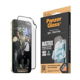 PanzerGlass™ MATRIX Displayschutz mit D3O iPhone 15 Plus Ultra-Wide Fit m. AlignerKit