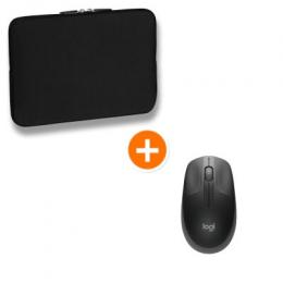 Pedea Trend Notebook-Sleeve + Logitech M190 Wireless Mouse