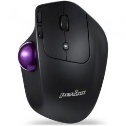 Perixx PERIMICE-720, kabellose 2.4 GHz und Bluetooth ergonomische Trackball Maus, anpassbarer Winkel, 2 DPI Level, schwarz