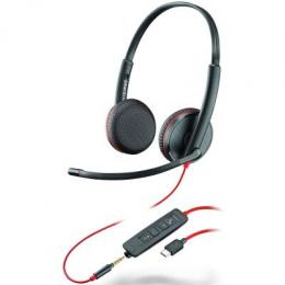 Poly Blackwire 3225 Headset, Stereo, USB-C und 3,5mm -Klinke, Unified Communication optimiert