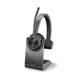 Poly Plantronics Voyager 4310 UC Bluetooth Headset, Nano Dongle USB-A Anschluss, Ladestation, Monaural