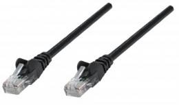 Premium Netzwerkkabel, Cat6, U/UTP INTELLINET 100% Kupfer, Cat6-zertifiziert, RJ45-Stecker/RJ45-Stecker, 0,5 m, schwarz