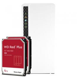 QNAP Systems TS-233 8TB WD Red Plus NAS-Bundle NAS inkl. 2x 4TB WD Red Plus 3.5 Zoll SATA Festplatte