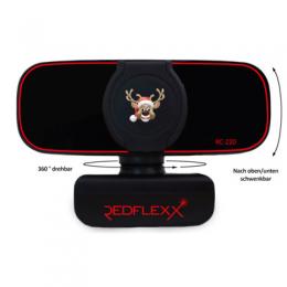 Redflexx REDCAM RC-220, Full HD-Webcam Integriertes Mikrofon und austauschbare Blende