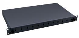 Spleibox 12ST-Front ausziehbar, RAL9005, 1HE
