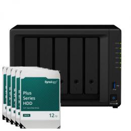 Synology DS1522+ 60TB Plus HDD NAS-Bundle NAS inkl. 5x 12TB Plus HDD 3.5 Zoll SATA Festplatte