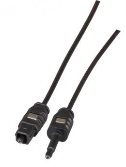Toslink-Miniplug 3,5mm, 1m, POF-Kabel 2,2mm, schwarz