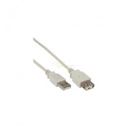 USB 2.0 Verlängerungskabel A-St. -> A-Bu.   1.8m beige     