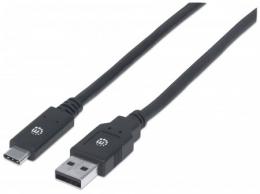Ein Angebot für USB 3.2 Typ C Gen1-Kabel MANHATTAN Typ C-Stecker auf Typ A-Stecker, 5 Gbit/s, 2 m, schwarz MANHATTAN aus dem Bereich Anschlusskabel > USB > USB 3.2 - jetzt kaufen.