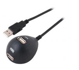 USB Desktop Verlngerungskabel A-B, St.-Bu., 1,5m, schwarz