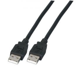 USB2.0 Anschlusskabel A-A, St.-St., 0,5m, schwarz, LSZH