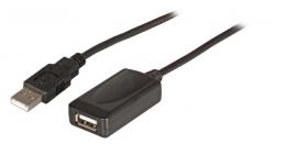 USB2.0 Repeaterkabel aktiv 5m, USB-A Buchse auf USB-A Stecker