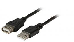 USB2.0 Verlngerungskabel A-A, St.-Bu., 0,5m, schwarz, Classic