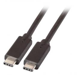 USB3.1 Anschlusskabel Stecker C-C, ,St-St, 0,5m, schwarz, Premium
