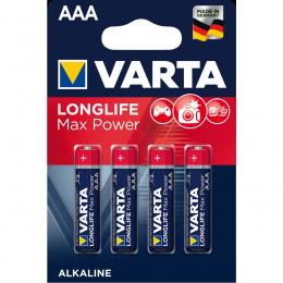 Varta Longlife Power Max, Alkaline Batterie Micro AAA, 4er-Pack