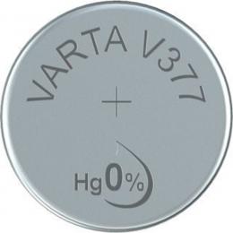 VARTA Silberoxid-Knopfzelle V377/SR66, 1,55 V, 21 mAh