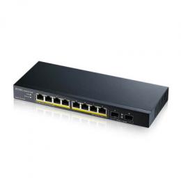 Zyxel GS1100-10HP Unmanaged Switch [8x Gigabit Ethernet PoE+, 2x 1GbE SFP]