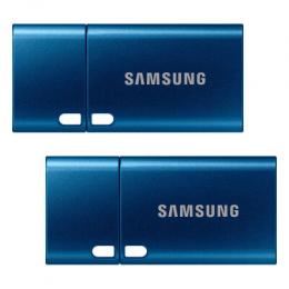 2er Pack Samsung Typ-C 128GB USB-Stick Blau Mit Schutzkappe & Öse, bis zu 400 MB/s, USB 3.2 Gen 1x1 (5 Gbit/s)