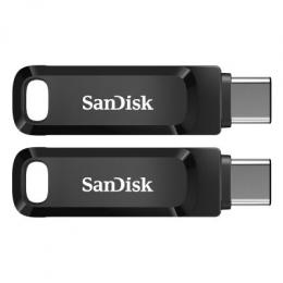 2er Pack SanDisk Ultra Dual Go Typ-A/Typ-C 128GB USB-Stick Swivel, bis zu 400 MB/s, USB 3.2 Gen 1x1 (5 Gbit/s)