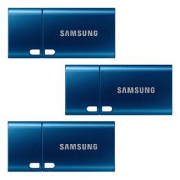 3er Pack Samsung USB Type-C 64GB Blau USB-Stick, Typ-C 3.2 Gen 1x1