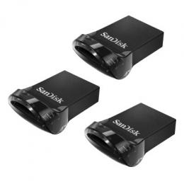 3er Pack SanDisk Ultra Fit Typ-A 64GB USB-Stick Mit Schutzkappe, bis zu 130 MB/s, USB 3.2 Gen 1x1 (5 Gbit/s)