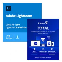 Adobe Lightroom | 1 Jahr | 1TB | PC/Mac | inkl. F-Secure Total [1 Device - 12+3 Monate]