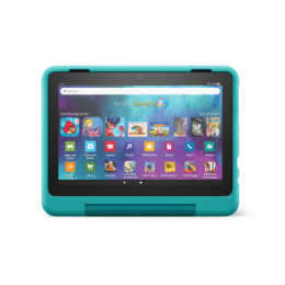 Amazon Fire HD 8 Kids Pro-Tablet, 8-Zoll-HD-Display, 32GB (2022) - von 6 bis 12 Jahren, 13 Stunden Akkulaufzeit, kindgerechte Hülle, blaugrün