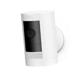 Amazon Ring Außenkamera Akku (Stick Up Cam Battery) white Überwachungskamera aussen mit 1080p-HD-Video, WLAN, witterungsbeständig, geeignet für dein H