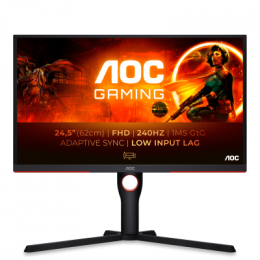 AOC 25G3ZM/BK Gaming Monitor - Adaptive Sync, 240 Hz B-Ware