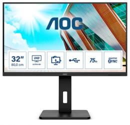 AOC U32P2 Office Monitor - 4K, Höhenverstellung, USB-Hub