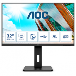 AOC U32P2 Office Monitor - 4K, Höhenverstellung, USB-Hub