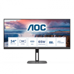 AOC U34V5C Office Monitor - Höhenverstellung, 100 Hz, USB-C