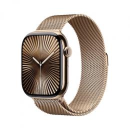 Apple Watch S10 Gold Titanium Milanese Loop Gold - M/L B-Ware GPS + Cellular 46mm MX003QF/A 2024