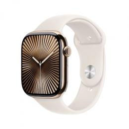 Apple Watch S10 Gold Titanium Sport Band Polarstern M/L GPS + Cellular 46mm MWYY3QF/A