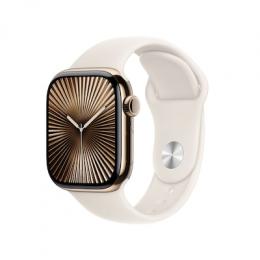 Apple Watch S10 Gold Titanium Sport Band Polarstern - S/M GPS + Cellular 42mm MX063QF/A 2024