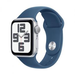 Apple Watch SE Silber Aluminium Sport Band Denim M/L 2024 GPS 40mm MXED3QF/A