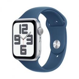 Apple Watch SE Silber Aluminium Sport Band Denim M/L 2024 GPS 44mm MXER3QF/A