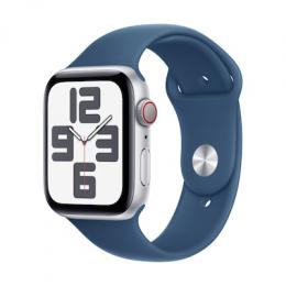 Apple Watch SE Silber Aluminium Sport Band Denim S/M GPS + Cellular 44mm MXGP3QF/A