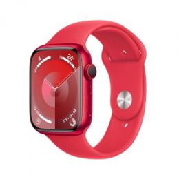 AppleWatch S9 Aluminium Cellular 45mm (PRODUCT)RED MRYE3QF/A Sportarmarmband (PRODUCT)RED S/M