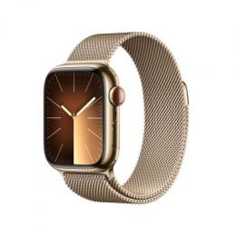 AppleWatch S9 Edelstahl Cellular 41mm Gold MRJ73QF/A Milanaise Gold