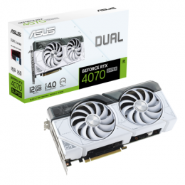 ASUS DUAL GeForce RTX 4070 SUPER OC WHITE Grafikkarte - 12GB GDDR6X